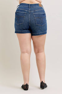 Judy Blue High Waist Tummy Control Slim Denim Short in blue 1 - women's shorts - view 10