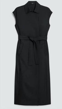 Theory - CRISP COLLAR DOUBLE BREASTED BELT DRESS