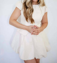 Mable - Grace Tweed Bubble Hem Mini Dress