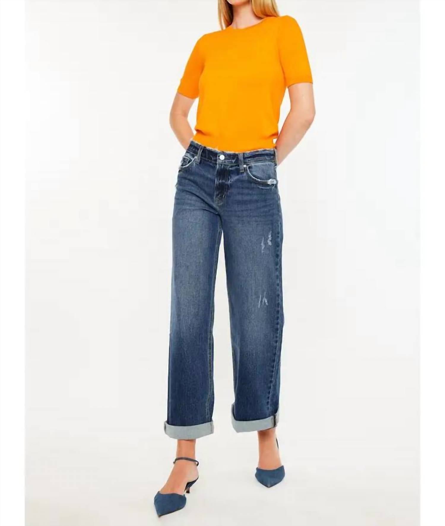 Kancan - Rosie High Rise Wide Leg Jeans