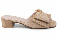 CHOCOLAT BLU Women's Chip Raffia Sandals in natural - women's sandal