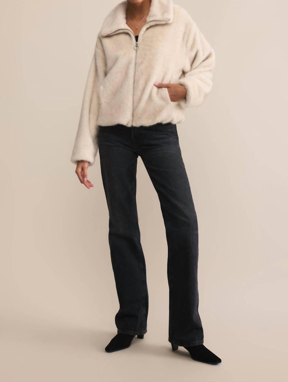 Thread & Supply - Amethyst Faux Fur Jacket