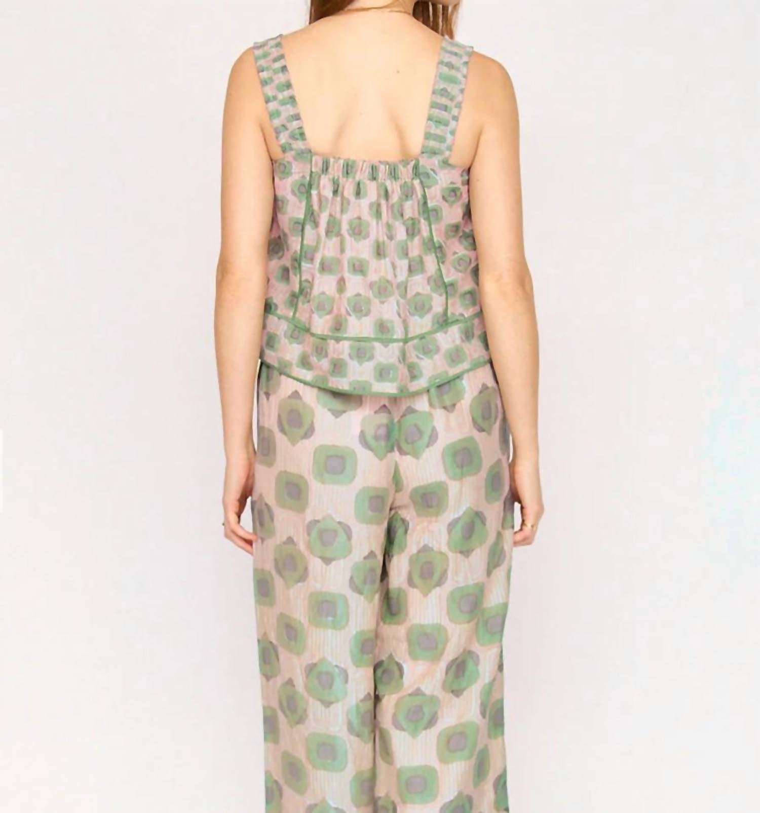 Mirth Monaco Square Neck Tank Top in petite stony coeur - women's tank top - detail view