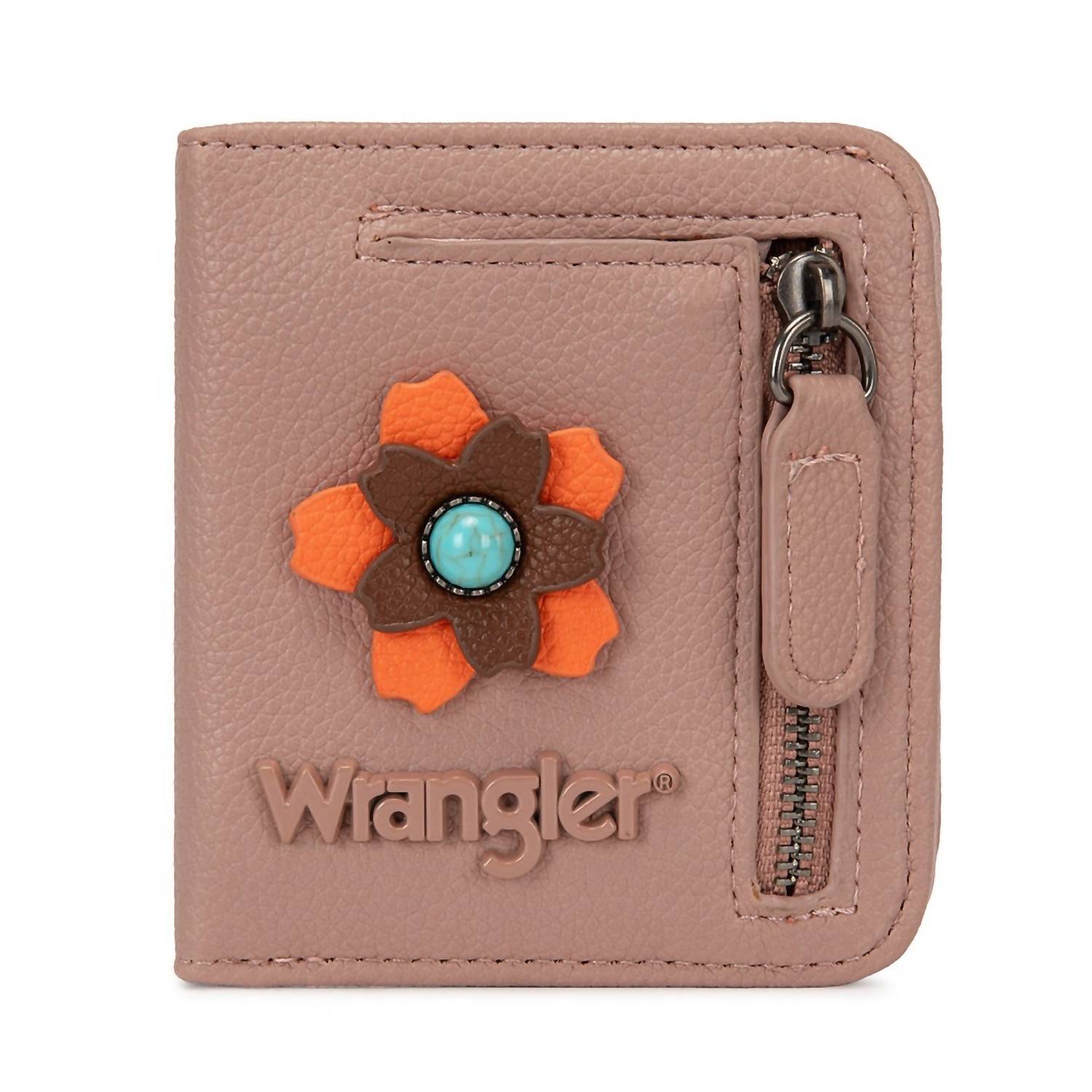 Wrangler - 3D Floral Turquoise RFID Bifold Wallet
