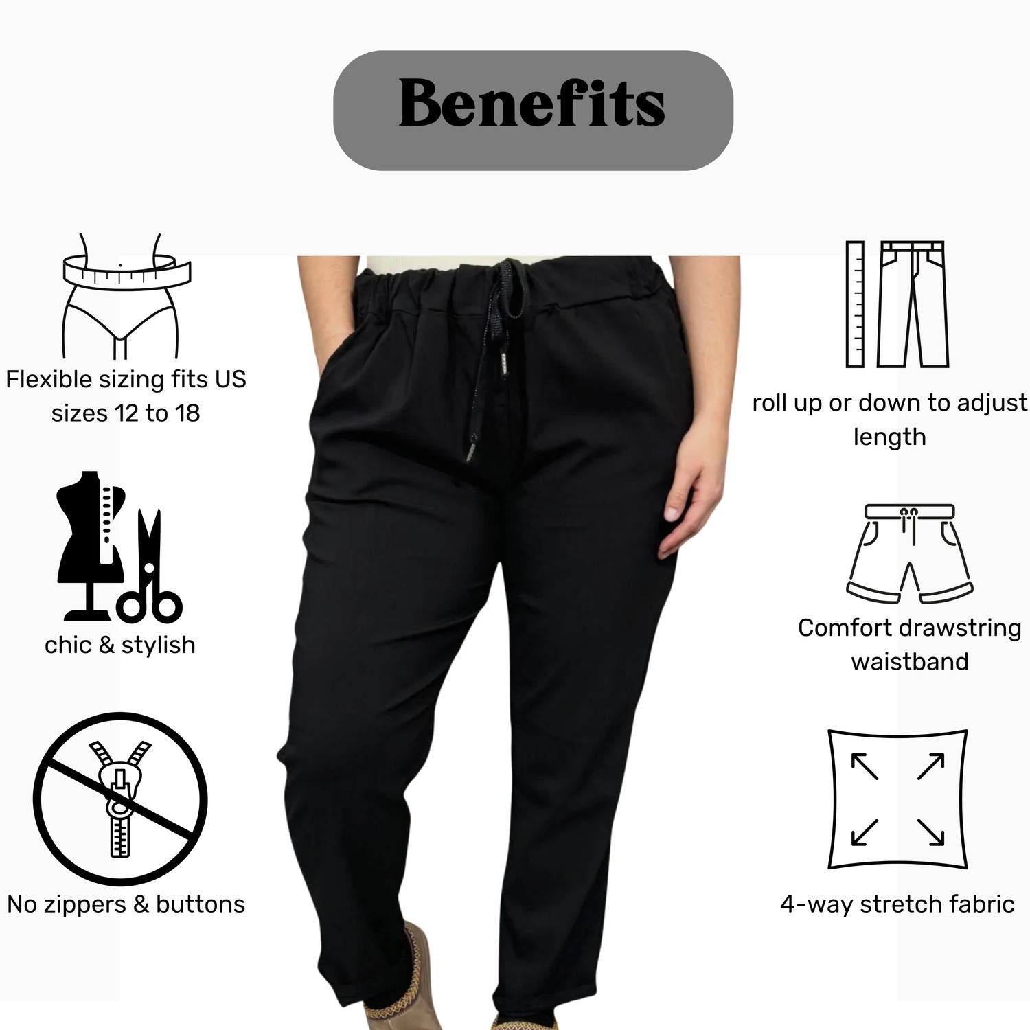 Made In Italy - Italian Magic Pants - Plus
