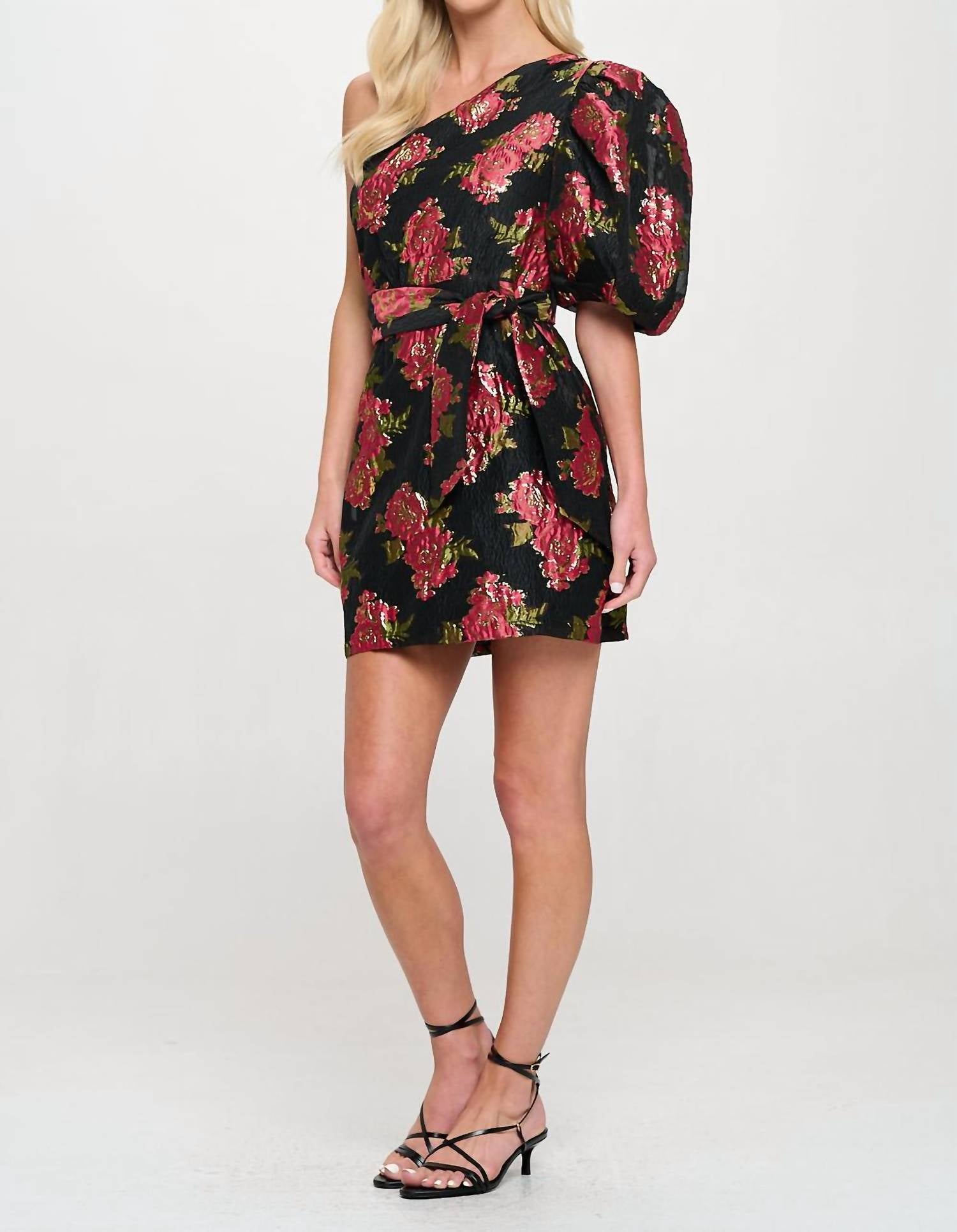Meet Me In Santorini - One Shoulder Mini Dress