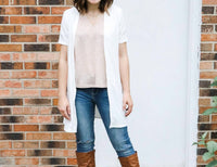 Perfect Peach - Open Front Cardigan