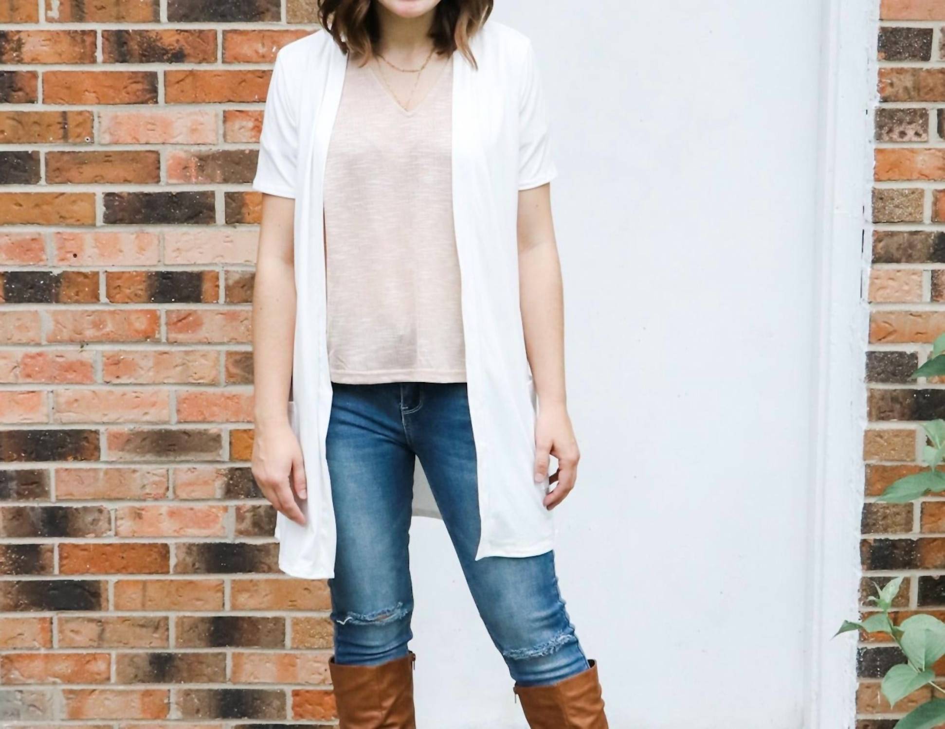 Perfect Peach - Open Front Cardigan