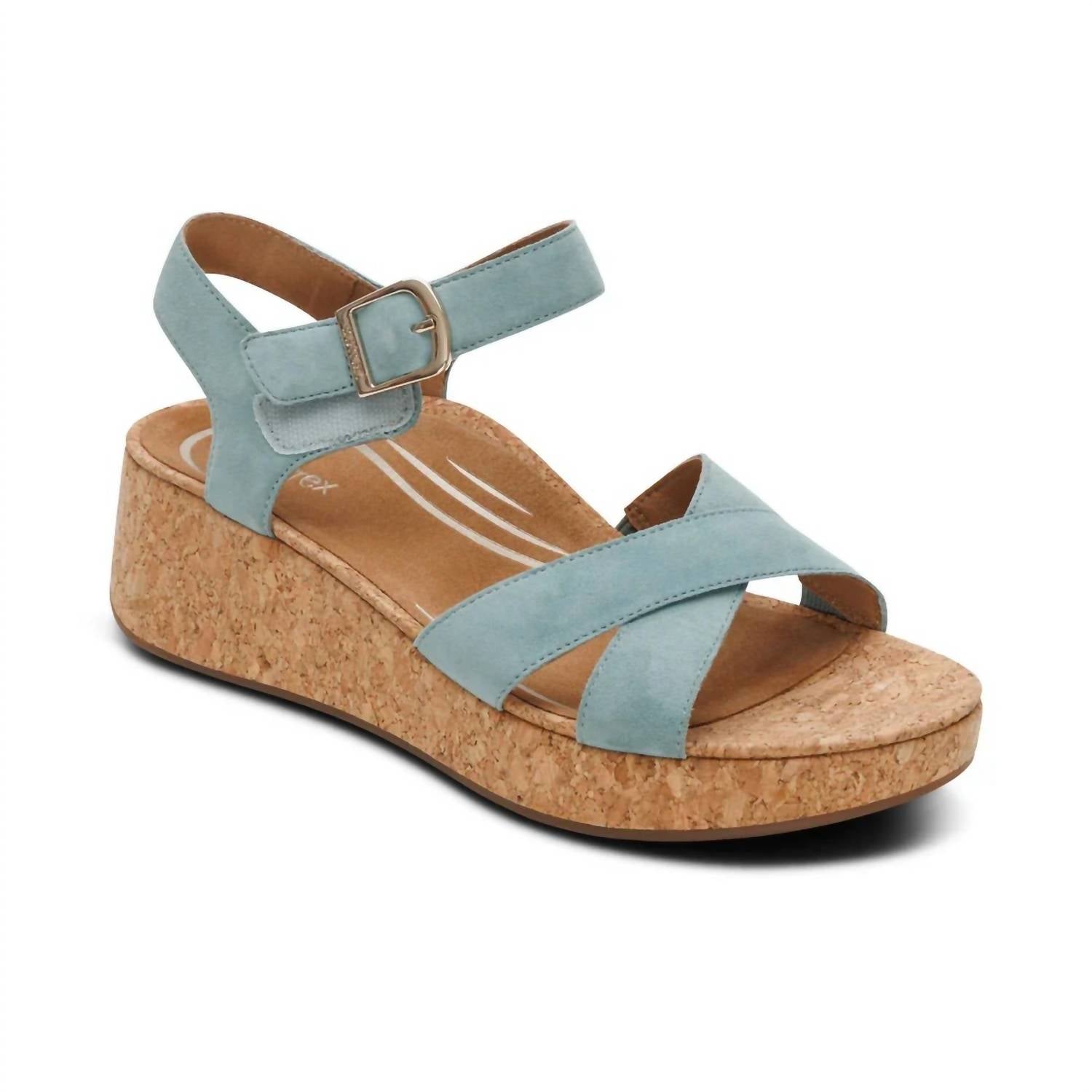 Aetrex - Women's Flora Adjustable Quarter Strap Wedge Sandal