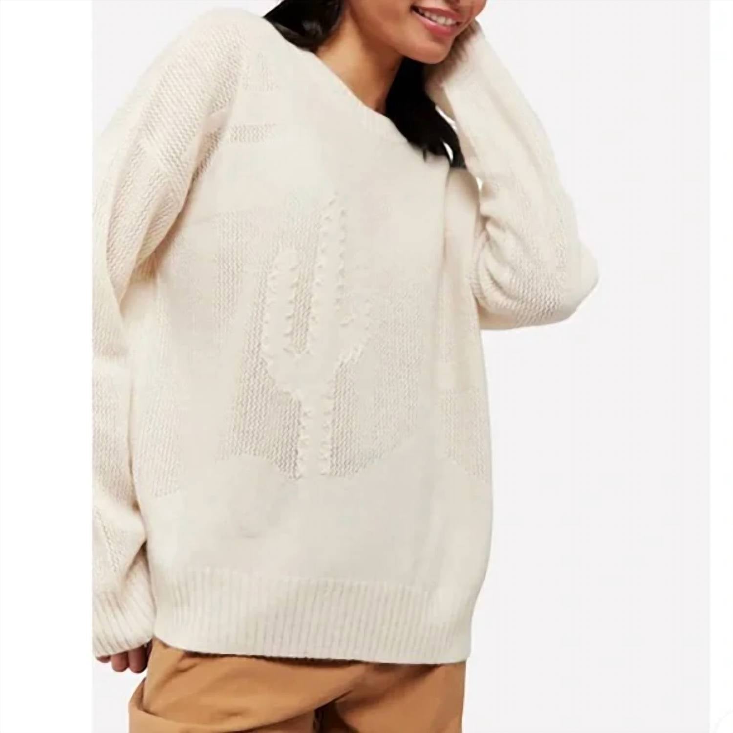 Brodie Cashmere - Desert Textured Boyfriend Sweater