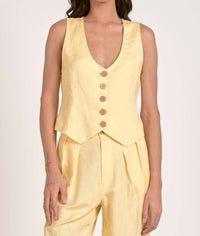 ELAN Lizzy Vest in vanilla - women's tank top