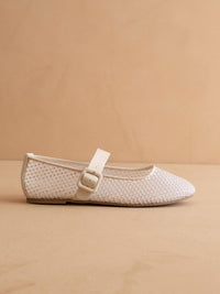 Oasis Society - Women's Gem Embellished Mesh Mary Jane Flat