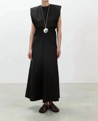 Alysi - Long Crewneck Poplin Dress