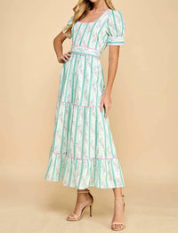 Tcec - Puff Sleeve Midi Dress