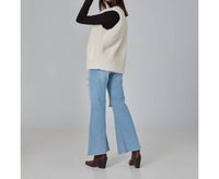 LOLA JEANS Women’s Ava Sherpa Reversible Vest in white - women's jacket - detail view