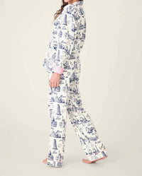 Pj Salvage - Bon Voyage 3-piece flannel pajama set