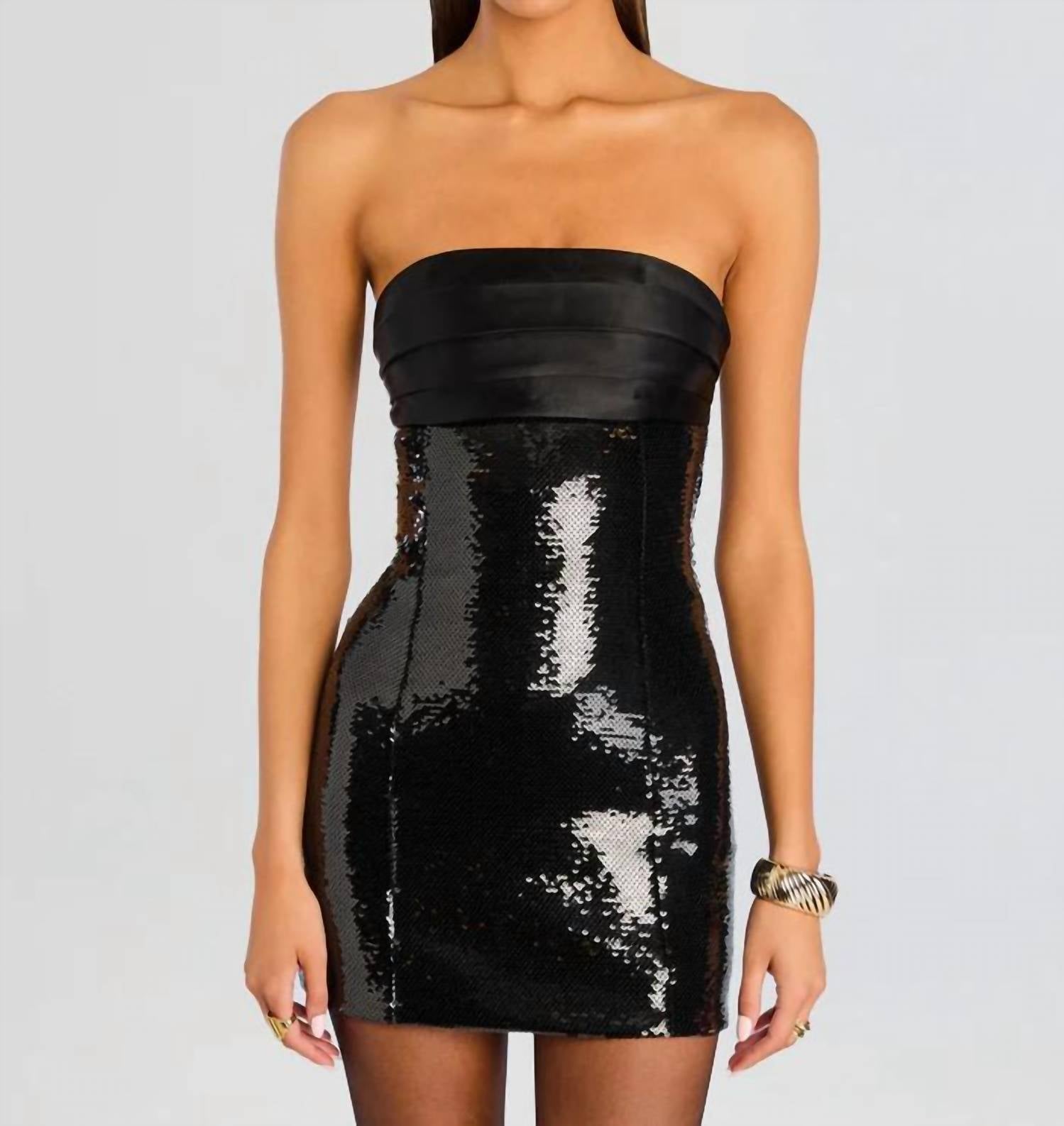 RETROFETE Chentari Sequin Dress in black - women's dress - view 4