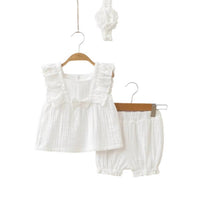 Omnis Pura - Girls Kehlani Muslin Short Set With Headband