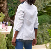 Frank & Eileen DUBLIN BLAZER in white - women's jacket - detail view