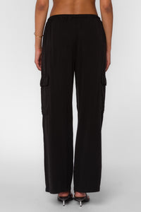 Velvet Heart Deja Pull On Elastic Pants in black - women's pants - detail view
