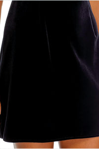 FRENCH CONNECTION Stretch Velvet Square Neck Dress in black - women's dress - view 5