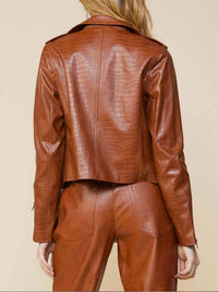 Skies Are Blue - Vegan Leather Biker Jacket
