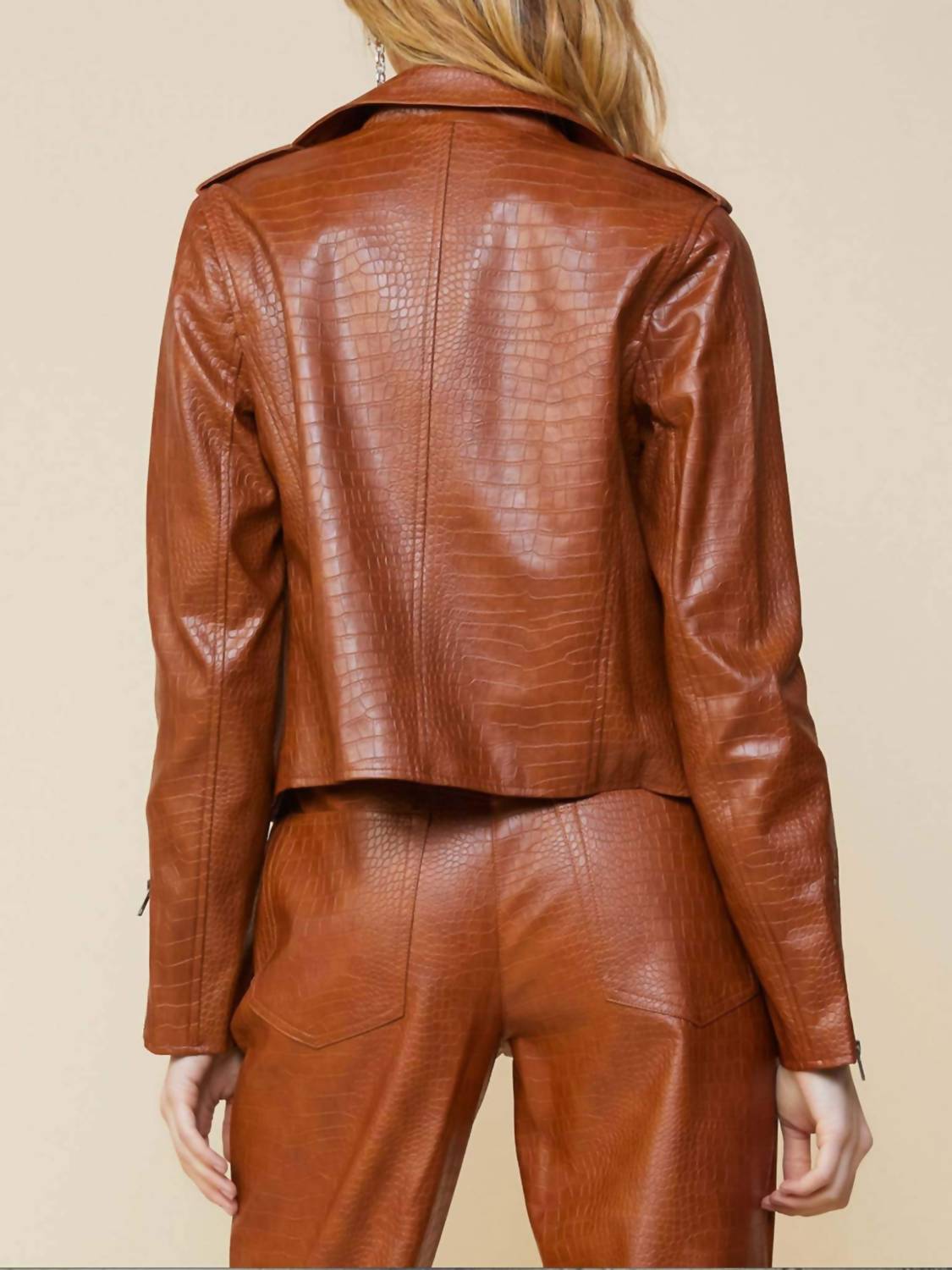 Skies Are Blue - Vegan Leather Biker Jacket