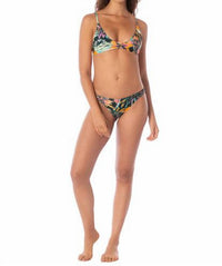 MAAJI Women's Creta Bikini Top in neon dali flowers - women's swimwear - alternate view