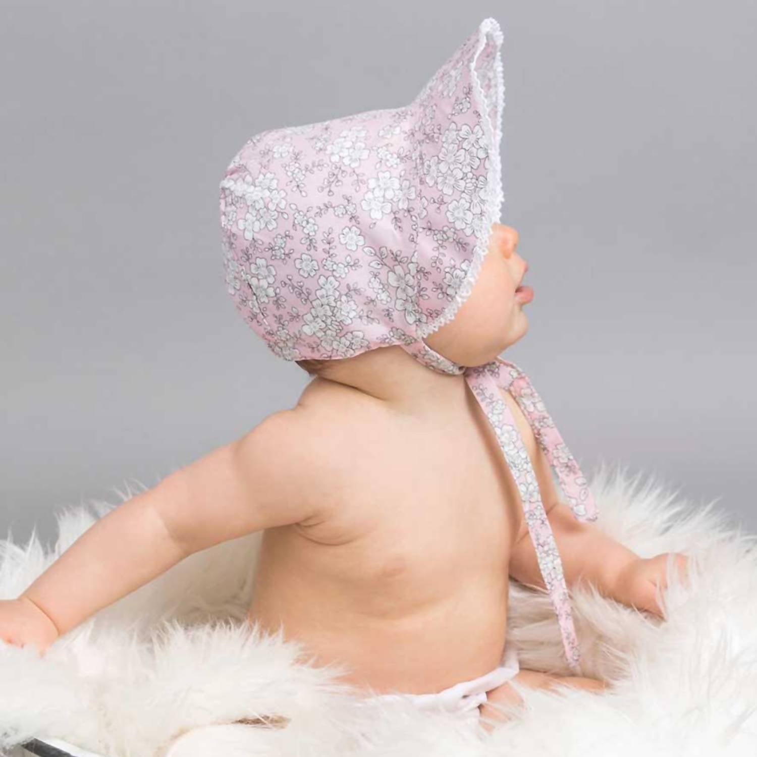 Huggalugs - Baby Girls Cherry Blossom Sunbonnet