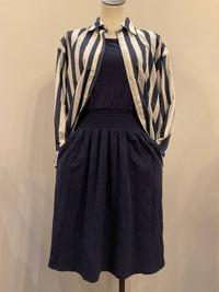 Mododoc - Short Dolman Smocked Waist Mini Dress