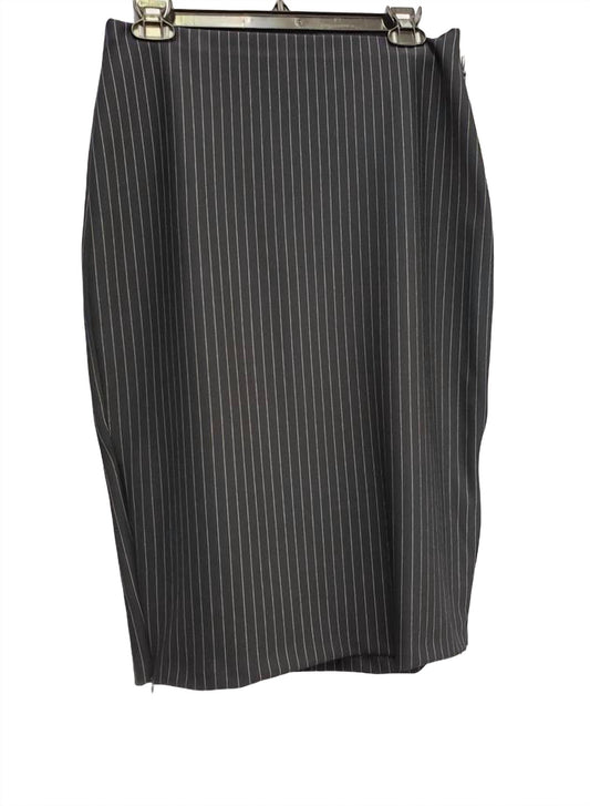SANG-FROID/SKIRT PIN STRIPED SKIRT WITH SIZE ZIPPERS AT HEM