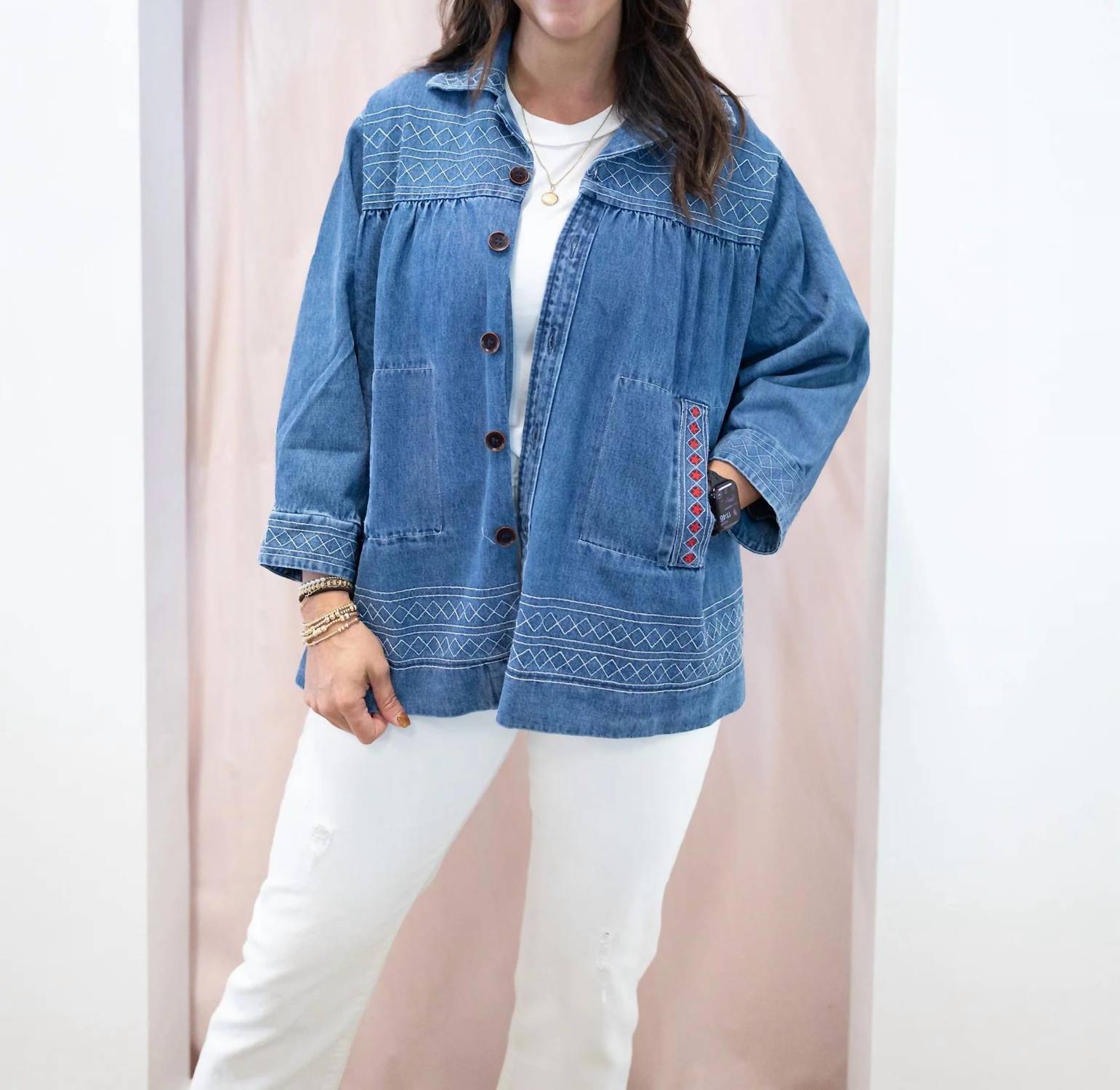 Blue B - Beth Embroidered Denim Jacket