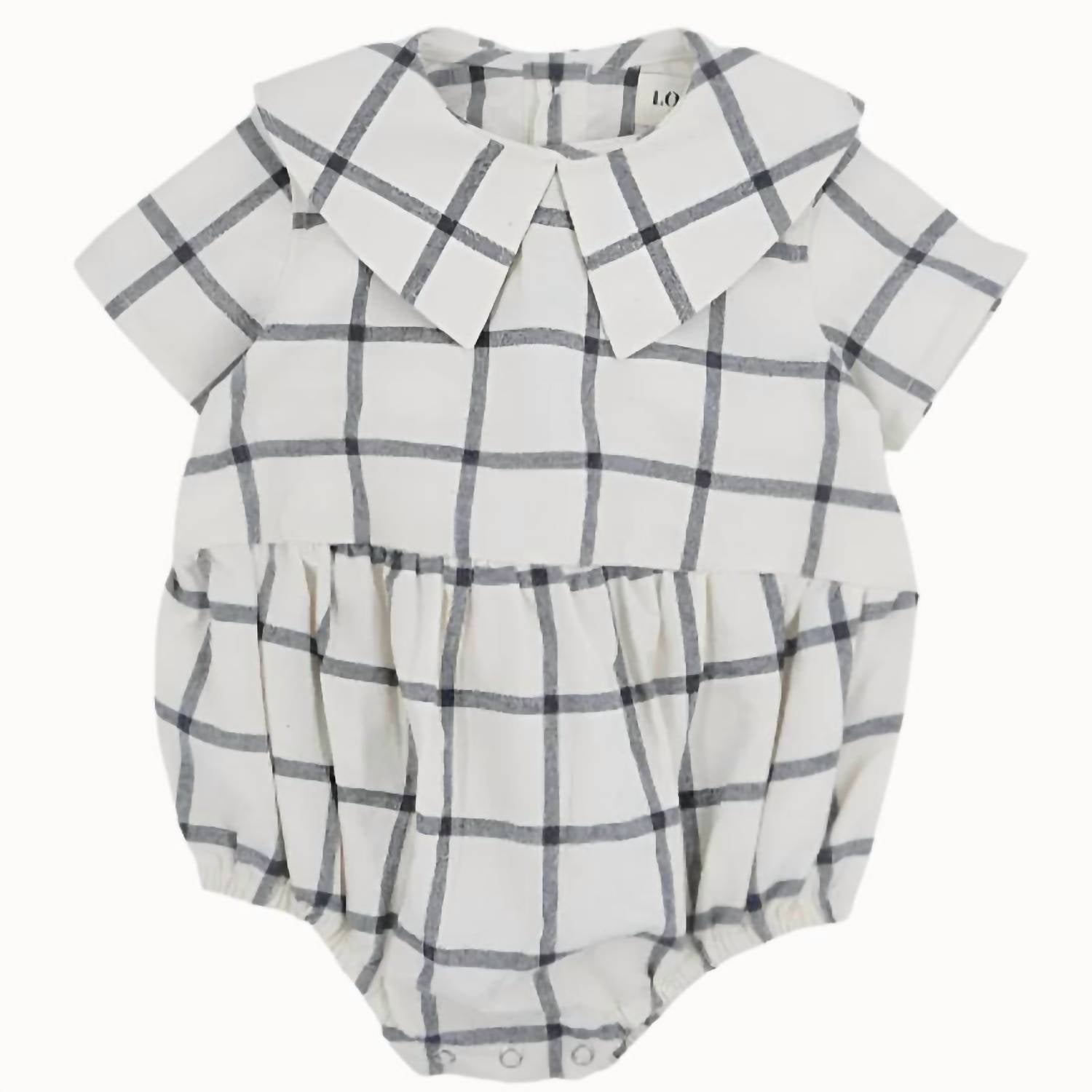 Loir Paris - Checkered Buttoned Romper