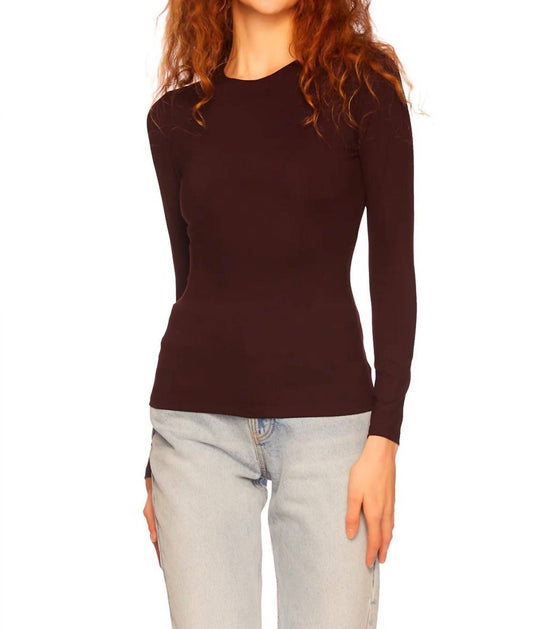 CREW NECK LONG SLEEVE TOP