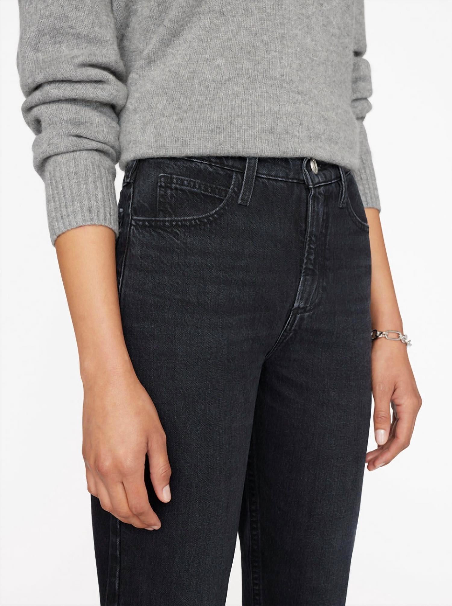 FRAME Le High N Tight Straight Jeans in inkwell - women's jeans - view 4