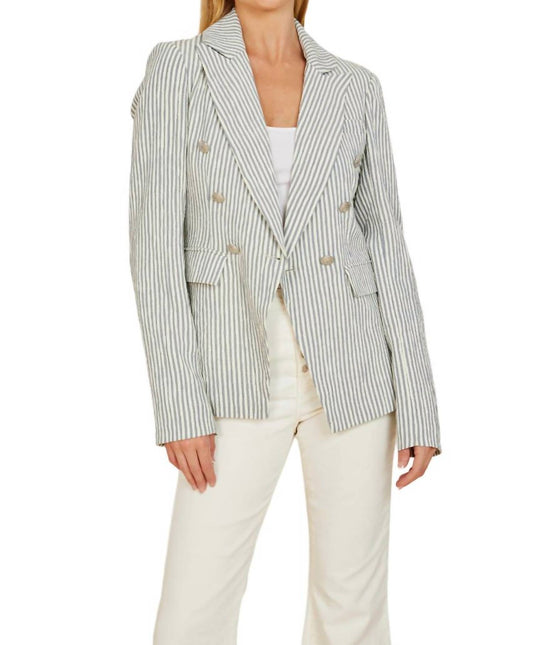 Dolce Cabo - Striped Seersucker Blazer