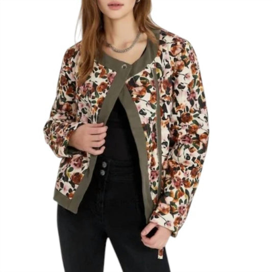 Something Navy - Floral Asymmetrical Jacket