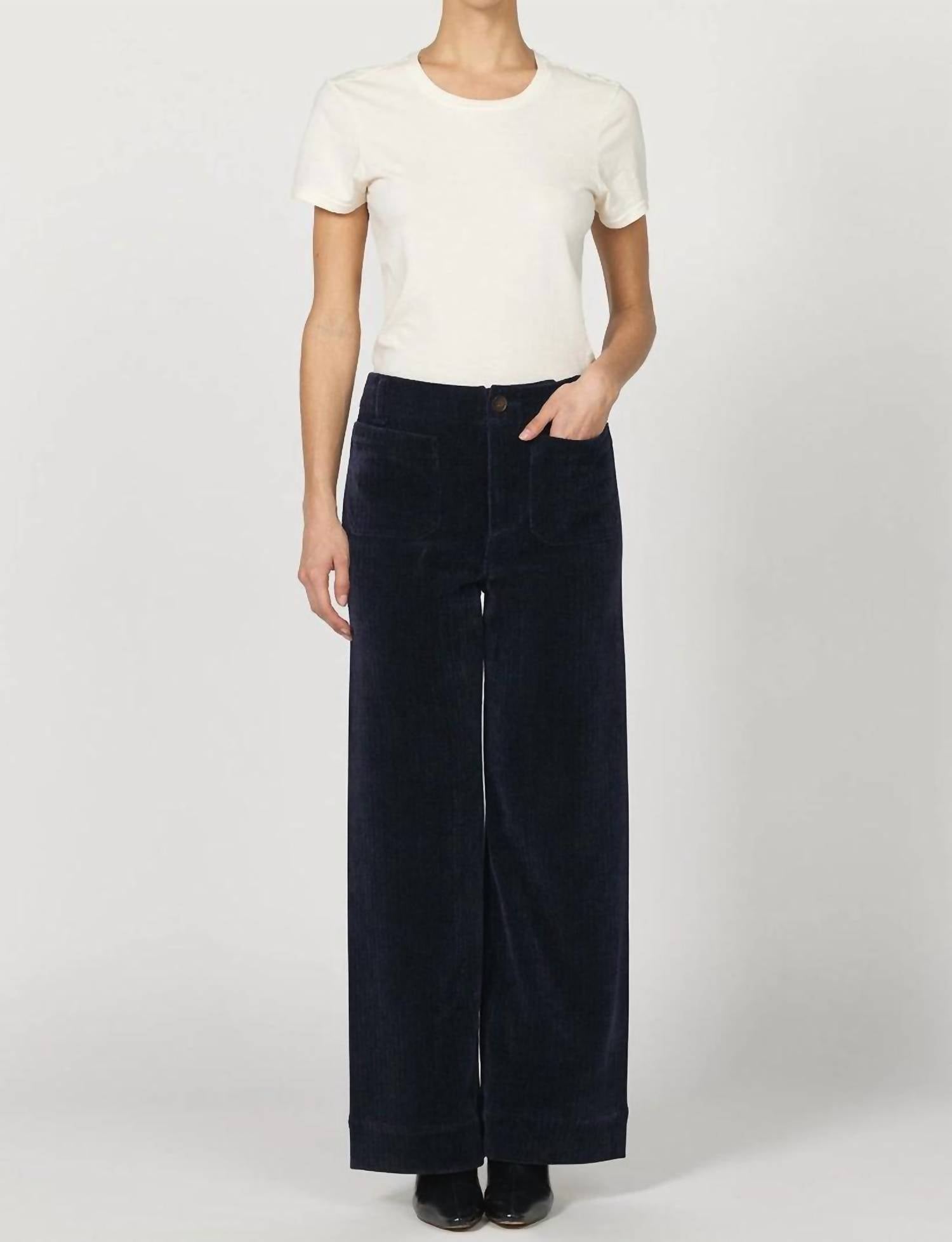 DEAR JOHN DENIM Audrey High Rise Wide Leg Pants in black - women's jeans - view 4