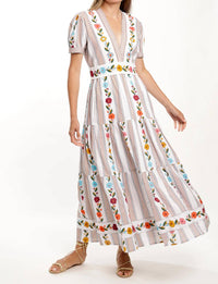 Bindu - Deep V-neck Maxi Dress