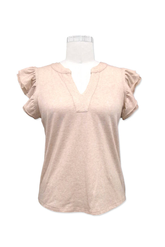 Paparazzi - Women's Linen Jersey Ruffle Tank