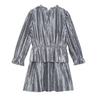 Deux Par Deux - Kid's Long Sleeve Crinkle Velvet Dress