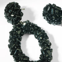 DEEPA GURNANI Dinorah Earring in black - women's jewelry - detail view