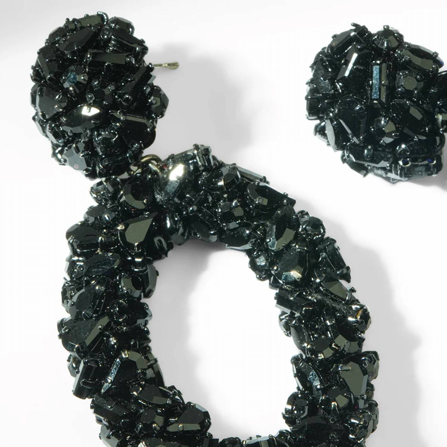 DEEPA GURNANI Dinorah Earring in black - women's jewelry - detail view