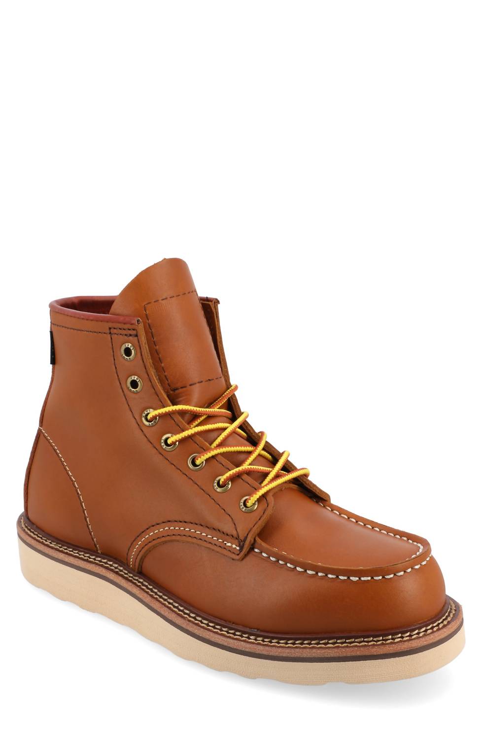 Taft Clothing Men's 002 Leather Moc Toe Boots in brown - men's boots