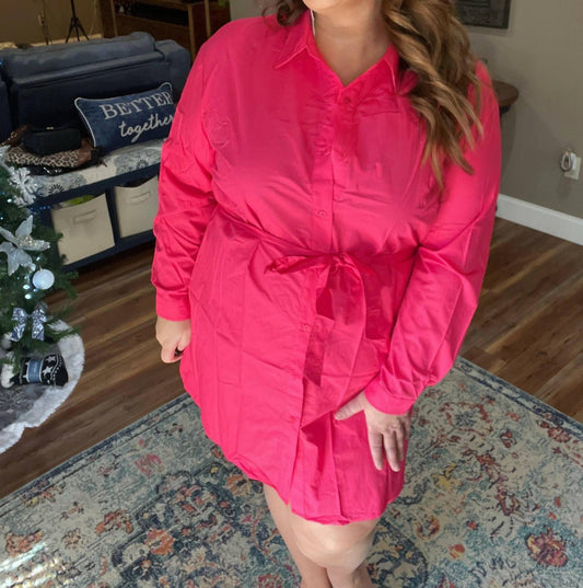 Andree By Unit - Tie Front Shirt Dress