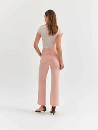 DAZE Soho Ankle Flare Jeans in rosewater - women's jeans - detail view