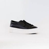 Clarks Women's Mayhill Walk Sneakers in black leather - women's sneaker