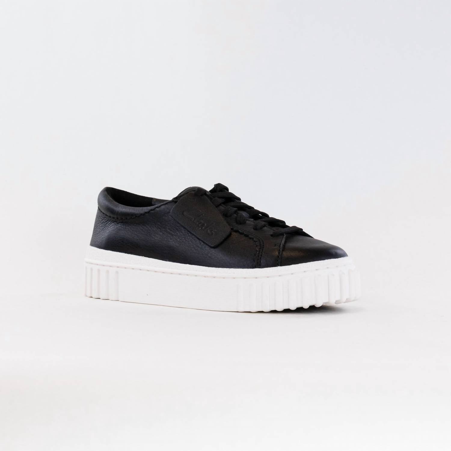 Clarks Women's Mayhill Walk Sneakers in black leather - women's sneaker