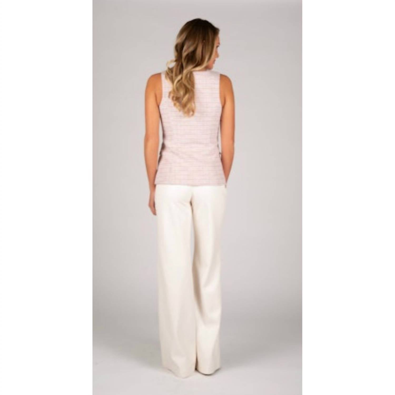 Sincerely Ours Women's Rio Faux Leather Pant in ivory - women's pants - detail view