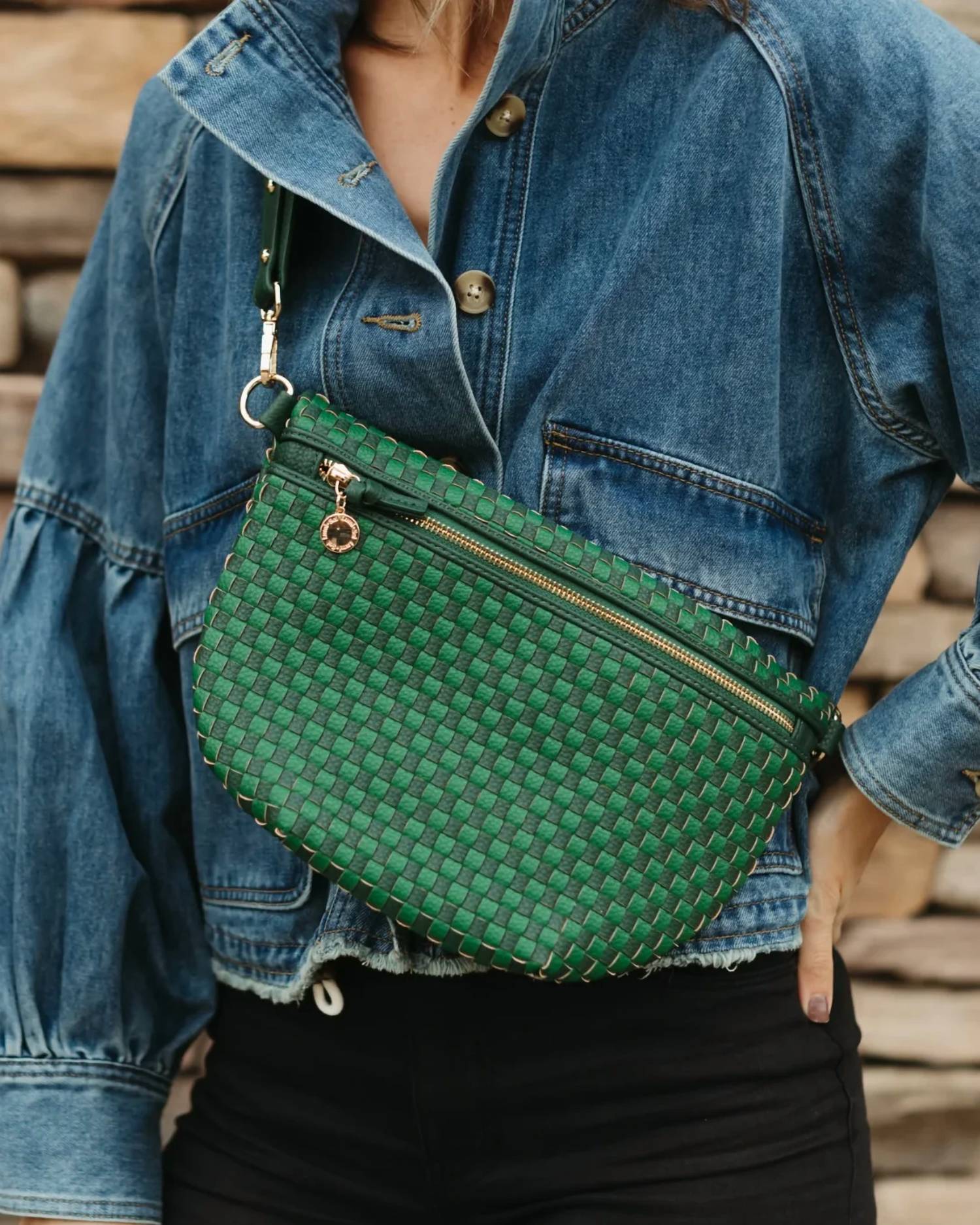 Lumi + Sol - Women's Woven Crossbody Bag